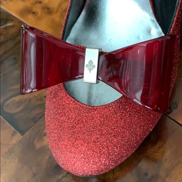 Never worn Patrick Cox sparkly ruby pumps sz 38 - Picture 4 of 4